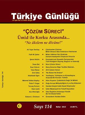 TÜRKİYE GÜNLÜĞÜ DERGİSİ - BAHAR 2013 - SAYI 114