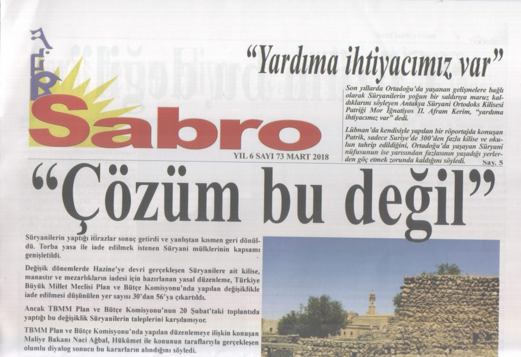 Sabro Gazetesi, Sayı 73, Mart 2018