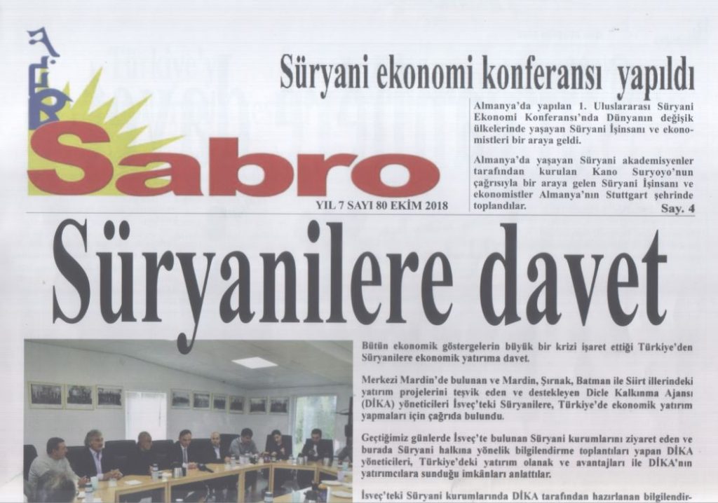 Sabro Gazetesi, Sayı 80, Ekim 2018