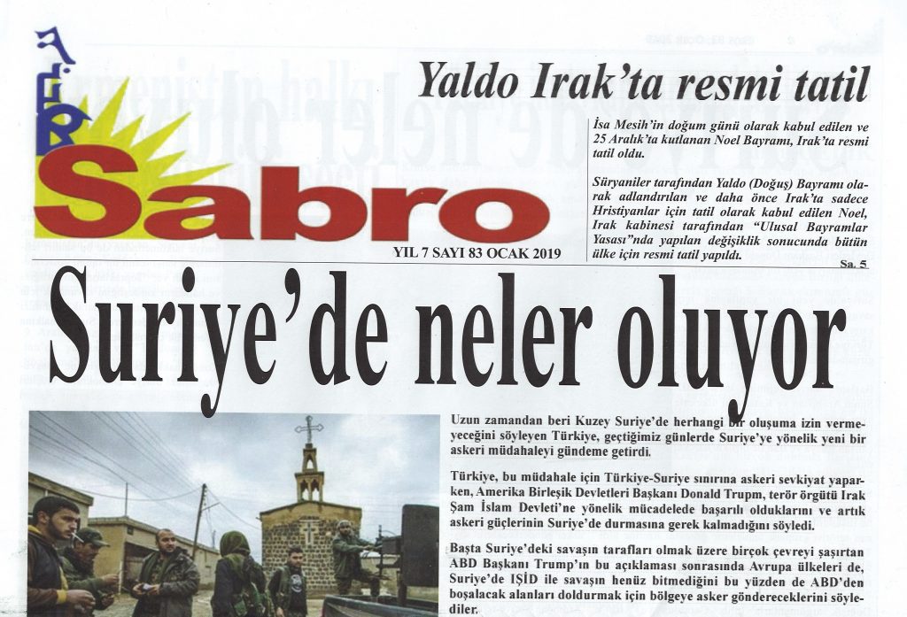 Sabro Gazetesi, Sayı 83, Ocak 2019