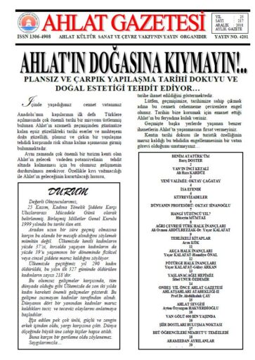 Ahlat Gazetesi, Sayı 217