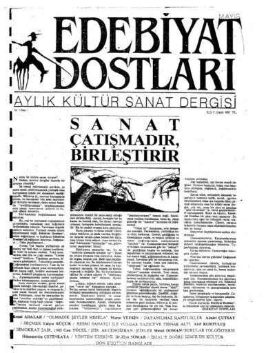 Edebiyat Dostları Dergisi, Sayı 1