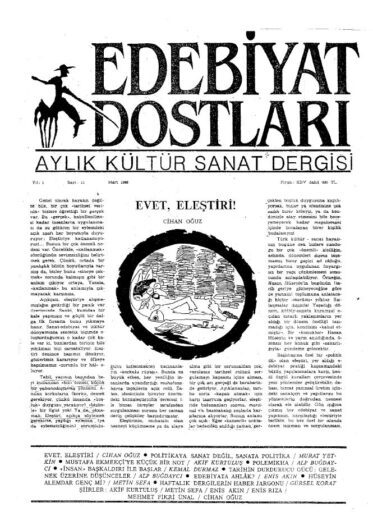 Edebiyat Dostları Dergisi, Sayı 11