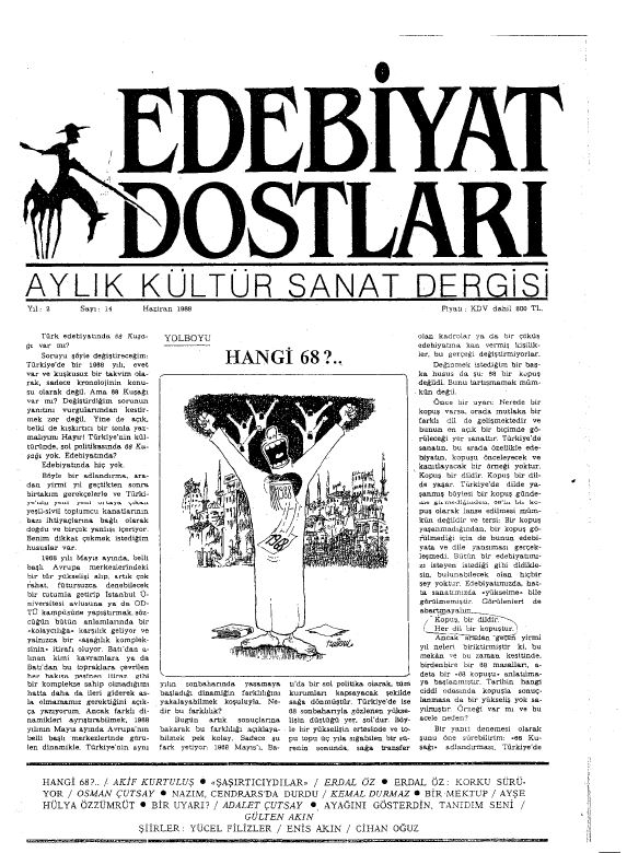 Edebiyat Dostları Dergisi, Sayı 14