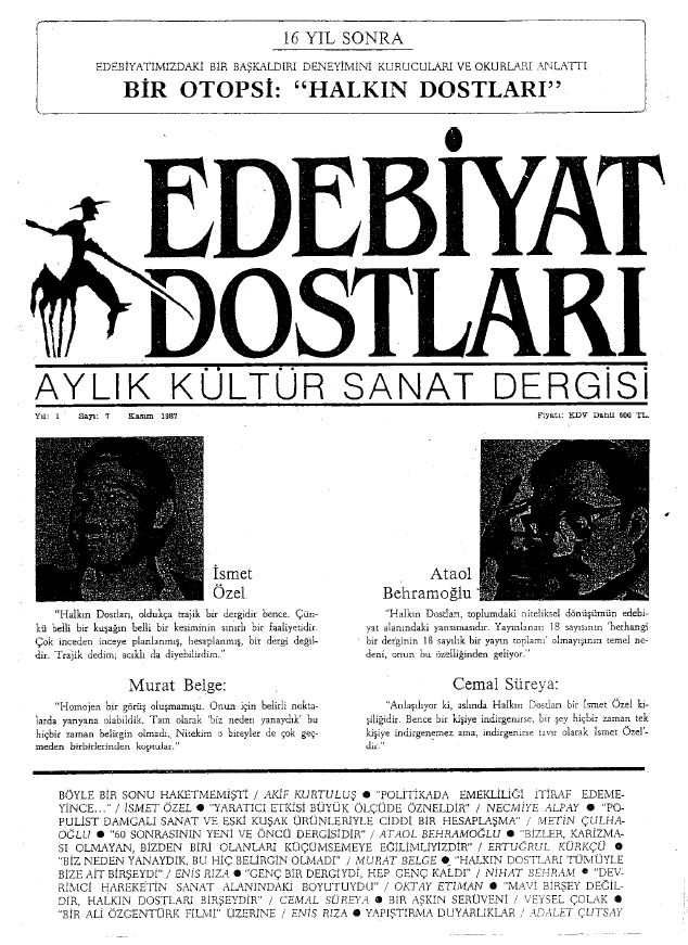 Edebiyat Dostları Dergisi, Sayı 7