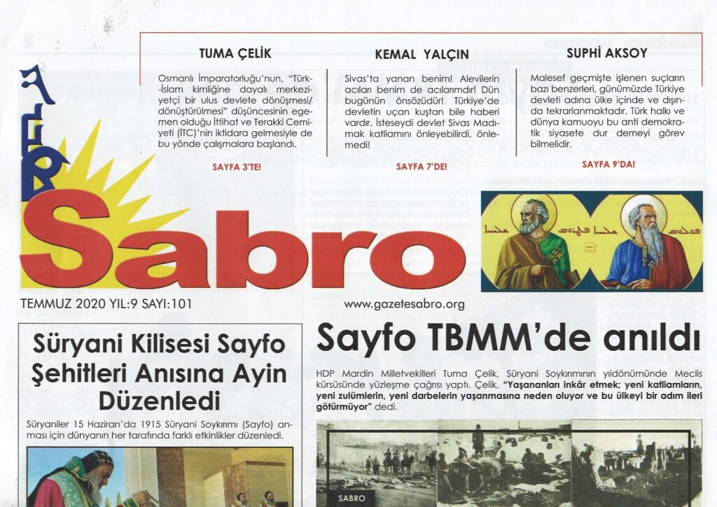 Sabro Gazetesi, Temmuz 2020, Sayı 101