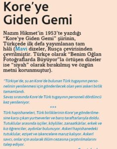 Nazım Hikmet, Koreye Giden gemi, Tarih Dergisi, Ekim 2020