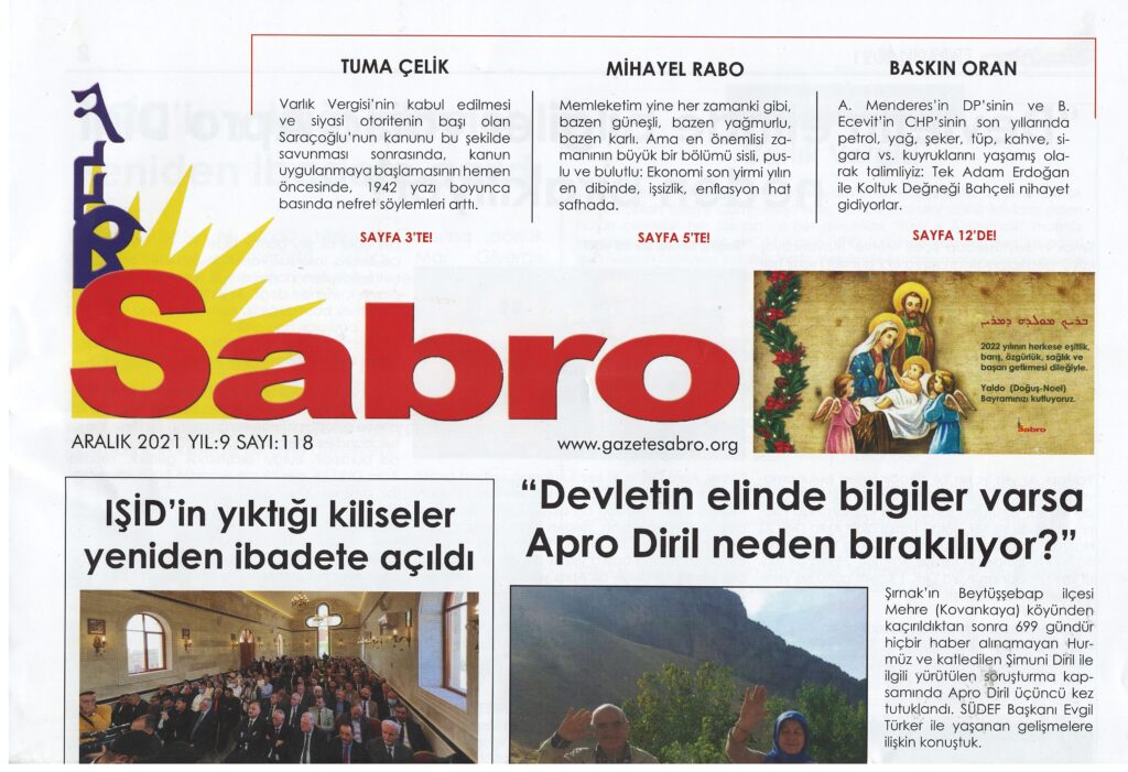 Sabro Gazetesi, Sayı 118, Aralık 2021